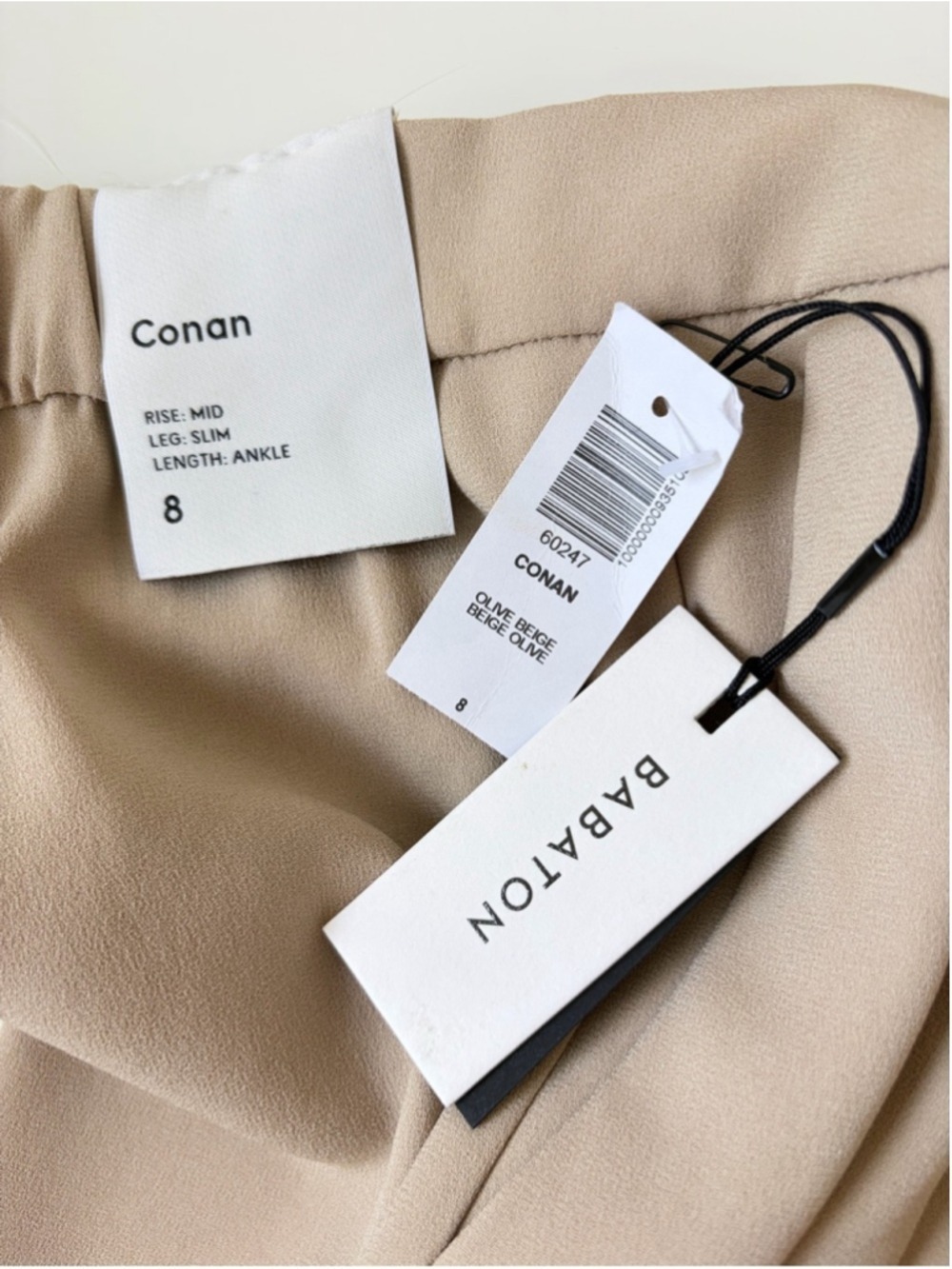 ARITZIA BABATON CONAN PANT in Olive Beige Size 8 NWT - Picture 8 of 12